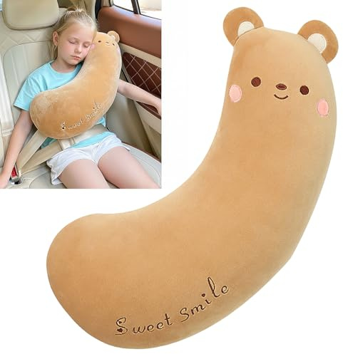 Ziyonix Coussin de Ceinture de Sécurité pour Enfants, Amovible Coussin Oreiller de Nuque Cartoon Protection Ceinture de Sécurité Enfant pour Enfants Adultes