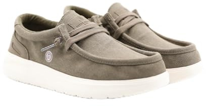 Serge Blanco Chaussure Bateau Saint Jean suède marron shitake - chaussure de ville homme