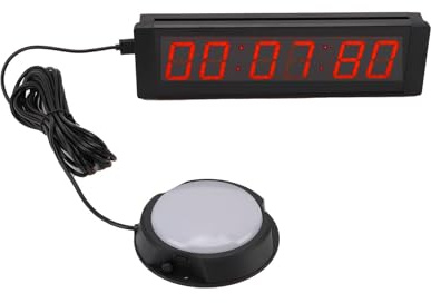 AUNMAS Timer Gara a LED, Orologio 1,5 Pollici Conto alla Rovescia Conto alla Rovescia 3 Funzioni Cronometro a 6 Cifre con Telecomando per Palestra di Casa Fitness Racing