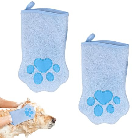 Handschuhe zum Entfernen von Haustieren – Enthaarungshandschuh | Hundepflege-Handschuhe, Haustierpflegezubehör, doppelseitiges Badetuch, schnell trocknend, für langhaarige, tägliche Verwendung, Reini