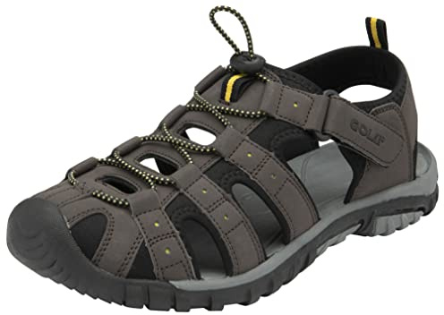 Gola Men's AMP648 Hiking Sandals, Brown (Dark Brown/Black/Sun TB), 10 UK 44 EU