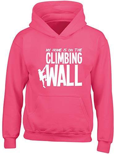 Hippowarehouse My Home is on The Climbing Wall Kids Children's Unisex Hoodie Hooded top
