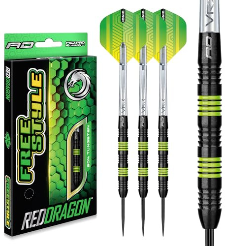 RED DRAGON Freestyle Tungsten Darts Set mit Flights und Schäfte