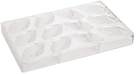 Schneider DW299 Schokoladenform Kakaobohne für 12 Stück, 2cm H x 7.4cm B x 3.8cm T Formgröße