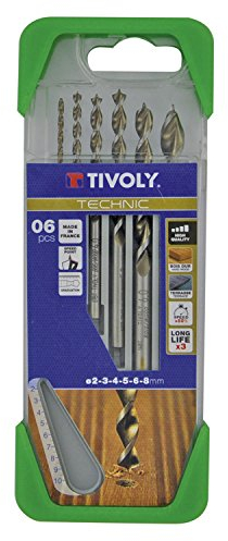 Tivoly 10864070002 Coffret de Forets Bois Technic Gradués, Gris, Bronze, Set de 6 Pièces