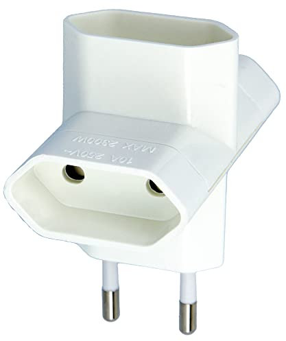Amig - Multiprise 3 prises modèle 3202 pour le branchement d’appareils électriques - adaptateur mural horizontale trois prises - Tension maximale : 250 V | Ampérage maximal : 10 A