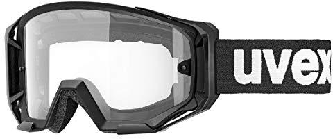 uvex athletic bike - Bike Goggle für Damen und Herren - vergrößertes, beschlagfreies Sichtfeld - beschlagfrei - black-clear - one size