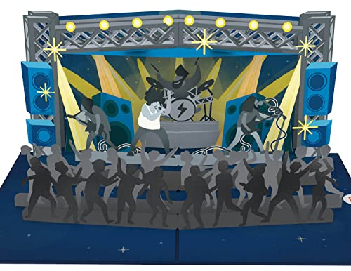 papercrush® Pop Up Karte Konzert - Rockige 3D Geburtstagskarte für Männer, Geschenkverpackung Konzertkarten oder Konzertgutschein, Gutscheinkarte oder Geldgeschenk für Festival oder Konzertbesuch