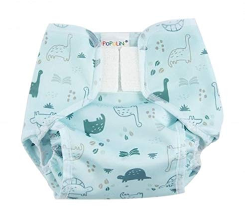 Popollini PopoWrap Dino atmungsaktive Überhose, Klettverschluss mit Auslaufschutz (XL - 14+ kg)