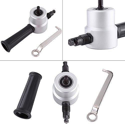 Fafeicy kit di utensili taglio per roditrice con attacco per trapano elettrico a doppia testa, per officina, fai-da-te e riparazione auto