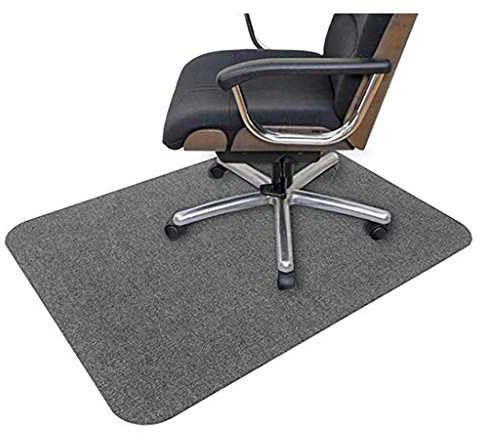 Office Chair Mat for Hardwood Floor, 120x90 cm Hard Floor Protector for Office Chair, Non-slip Desk Chair Mat for Rolling Chairs, Low-Pile Computer Chair Mat for Hardwood Floor Home Office (Dark Grey)