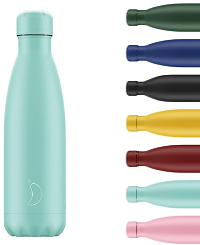 Chilly's Water Bottle - Stainless Steel and Reusable - Leak Proof, Sweat Free - Pastel - All Green - 750ml