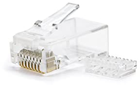 NANOCABLE 10.21.0201-100 - RJ45-ANNECTOR 8 STÖRJAR CAT.6 (100 UDS/BOLSIT), Transparent