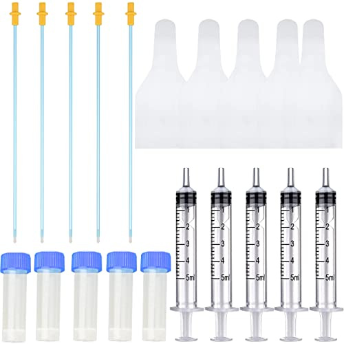Juego de 5 Kits de CríA Canina, Suministros de CríA De Perros, Kit de InseminacióN Artificial para Mascotas, Kit de CríA de Perros de InseminacióN Artificial para Mascotas PequeñAs y Medianas