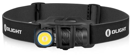OLIGHT Perun 2 Mini LED Stirnlampe 1100 Lumen, Kopflamp Wiederaufladbare mit 5 Lichtmodi, Stirnlampe mit Rotlicht USB 150 m, wasserdichte IPX8 mit Stirnband für Campen, Angeln, Joggen, Schwarz