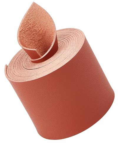 GORGECRAFT 2 Zoll Breite Vollnarbige Braune Lederriemen 78 Zoll Langes Flaches Lederband 1.2mm Dicke Einseitige Kunstlederstreifen Für DIY-Handwerk Schmuck Verpackung Flechten Fäden Gürtel