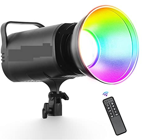RGB COB LED Luce Video Studio Illuminazione 1700K-12000K Studio Professionale Strobo Flash Supporto per Lampada per Fotocamera Video Foto (Colore : 1, Dimensioni : Type A)