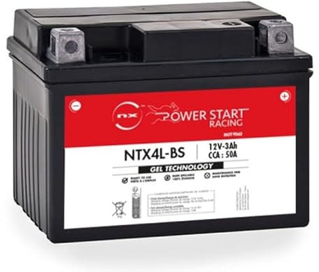 NX Batterie moto gel NTX4L 12V 3Ah rechargeable
