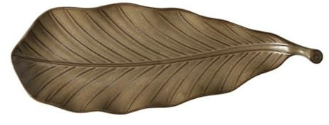 Assiette à Sushi Vintage en feuille de bananier, assiette longue en céramique japonaise, assiette créative en forme de feuille, assiette à Dessert pâtisserie, plats froids(Brown)