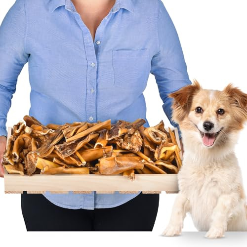 Peau de tête de bœuf pour Chiens | bâtonnets 12 cm 2kg (Environ 65-75 pièces) | Friandises Naturelles à mâcher | sans céréales | Séchées à l’air | Soin Dentaire Efficace