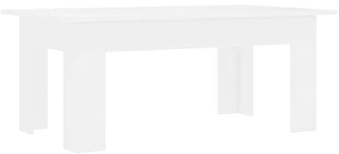 SDWEHO7 Couchtisch, Modern, Sofatisch, Beistelltisch für Wohnzimmer, Schlafzimmer und Arbeitszimmer, Kaffeetisch, Loungetisch, Weiß 100x60x42 cm Holzwerkstoff