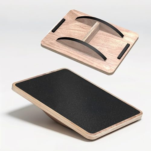 Gleichgewichtstrainer, 40x30x8cm balance board mit rutschfester Oberfläche, Wackelbrett für Indoor/Outdoor