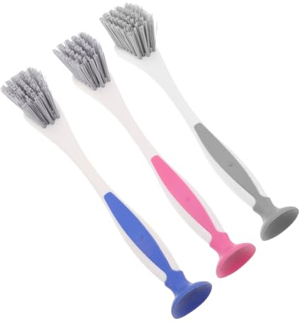 Homoyoyo 3pcs Dish Cleaning Brushes with Long Handles and Upright Design, Pp Kitchen Scrub Brushes for Removing Food Residue, Suitable for Kitchen and Toilet Cleaning Tasks