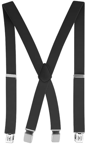 kwinfei Lot de Bretelles Homme et Femme 3,5 cm Larges Vintage, Entièrement Réglables avec 4 Clips Métal Robustes, Classiques à Dos X, Élégantes et Confortables pour Loisirs, Travail et Mariages