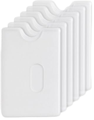 Wcawnlt Lot de 6 Étui Protection Carte Bancaire Rigide Plastique Transparent, Ultra Fin avec Ouverture Pratique, Protège Carte ID Carte Fidélité Carte Transport, Adapté pour Bureau Voyage et Usage Quo