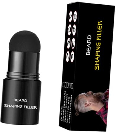 FIXOSHEE Stylo Remplissage Barbe Châtain Foncé avec Brosse Mini Kit Pratique pour Épaissir et Styliser la Barbe Crayon Beauté Fiable pour Hommes