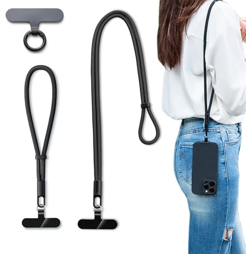 Shangkanlan Phone Wrist Strap, Lanyards for Neck, Finger phone strap, Adjustable Phones Charm Mobile Accessory, Phone Wrist Strap Anti Theft for Mobile Phones Cameras Keys Bags, 3 Pack
