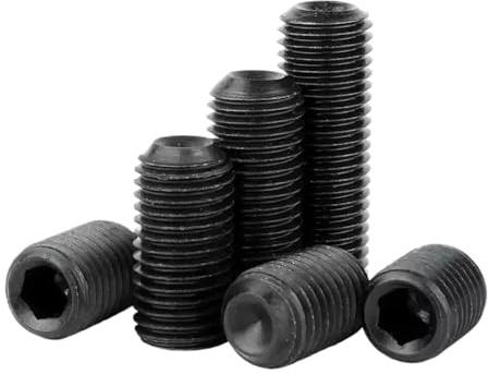 M3-M12 Schwarze Feingewinde-Gewindestifte mit konkavem Gewindestift ohne Kopf(20mm,M8x1.0-5pcs)