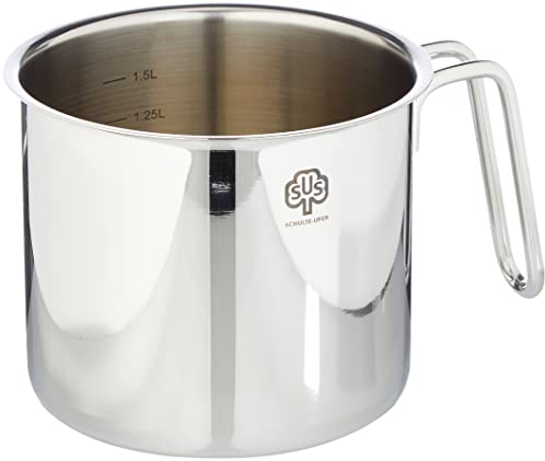 Schulte-Ufer Milchtopf Romana i aus Edelstahl mit einem Durchmesser von 14cm, 6326-14 i, Silber