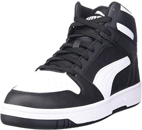 Puma Unisex Rückprall-Layup Sneaker, Schwarz/Weiß, 44.5 EU