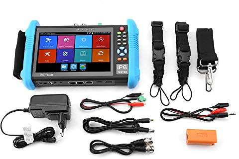 Akozon Testeur de vidéosurveillance Moniteur Multimètre série IPC-9800 Plus 7 Testeur de vidéosurveillance IP4K H.265 TVI CVI AHD AC analogique 100-240V(IPC-9800-Plus)