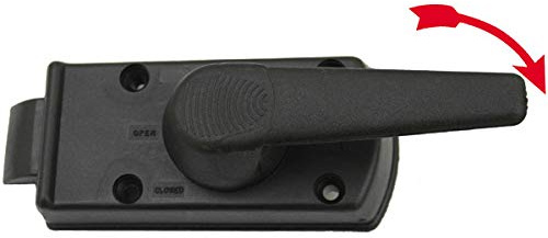 Türschloss Schloss Innenschloss Türriegel Wohnwagen Wohnmobil Caravan Boot schwarz linksdrehend