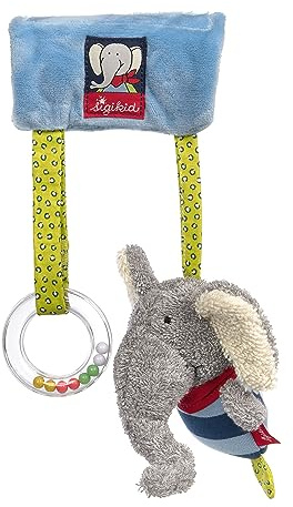 Sigikid 39478 Anhänger Lolo Lombardo On Tour Mädchen und Jungen Babyspielzeug empfohlen ab Geburt blau/grün