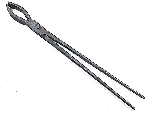 Tenaza de forja Pinza de herrero de 370 mm Pinza para herramientas de herrero Pinzas ovaladas Tenaza de forja forja del yunque del herrero