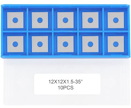 CDBP Quadratische Wendeschneidplatte 12x12x1,5mm, Vorschneider Wendeplatten/Wendemesser HM ,10 Stück
