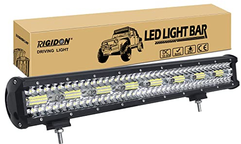 RIGIDON 23 zoll 58 cm 480W außen alu led lichtleiste, 12V 24V light bar | 6000K weiß, wasserdichte, offroad beleuchtung, zusatzscheinwerfer, arbeitsleuchte, für auto ATV KFZ LKW 4x4 fahrzeuge traktor