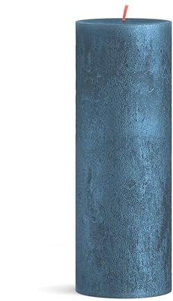 Bolsius Stumpenkerze 190/68 Schimmerblau