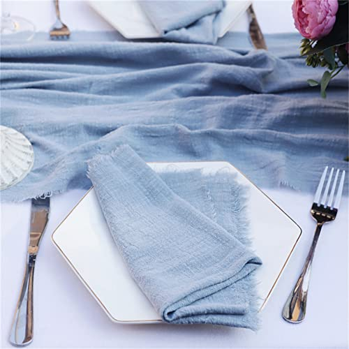 GLITZFAS Stoffservietten, 6er Pack Baumwolle Servietten 42x42 cm, Hochwertige Servietten Wiederverwendbare, Tischdekoration Servietten Hochzeit Geburtstag Feiern Abendessen Cafe Restaurant (Graublau)