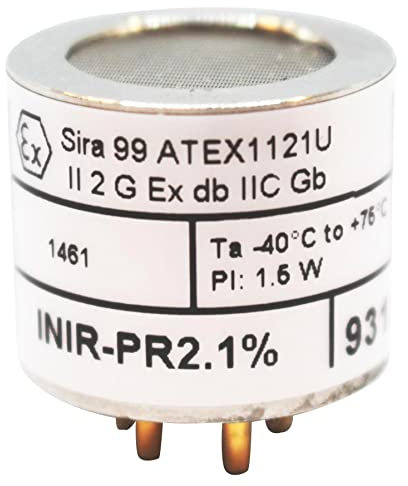 Sensor de detección de gas, butano, 100 ppm, INIR, sensores de detección de gas, cantidad 1 | INIR-BU1.8%