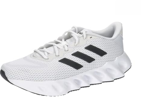 adidas Herren Switch Run Running Shoes Laufschuhe, Cloud White/core Black/Halo Silver, 43 1/3 EU