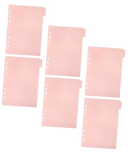 STOBOK 2 Sets Binder-teiler-registerkarten Kreative Index-teiler Pp-material Für Bücher Zeitschriften Notizbücher 6 Stück X 2