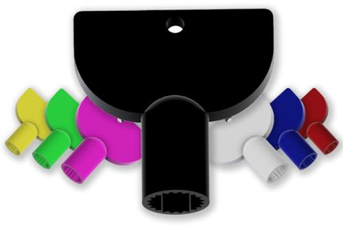 R-Satz Shop Steckschlüssel passend für Kemper Außenwandventil Ersatzteil Zapfhahn Frosti Außenarmatur Frosti-Plus-Ventil Auswahl aus 7 Farben (Schwarz)