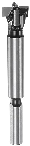 sourcing map Forstner Broca de 16 mm K30/C1 con punta de carburo de tungsteno, vástago triangular, cortador de brocas Forstner para perforación de agujeros de bisagra, carpintería