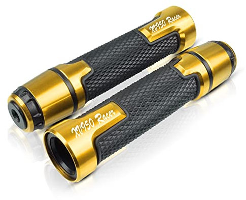 WOODEY Griffe 7/8 22MM CNC Motorrad Lenkergriff Lenker Motorrad Lenkergriffe FÜR Y&amaha XV950 XV 950 Racer 2015 2016 2017 2018 (Color : Gold)