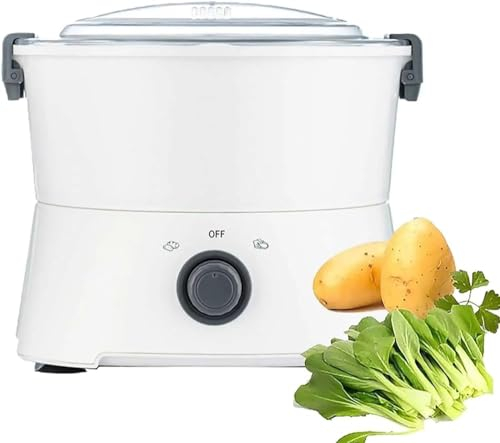 WPJBDS Pelador De Patatas Eléctrico, Peladora Automática, Accionamiento con Un Solo Botón, Seguro Y Eficiente, Secador De Verduras, Deshidratador De Ensaladas, para Pelar Patatas/Peras/Manzanas