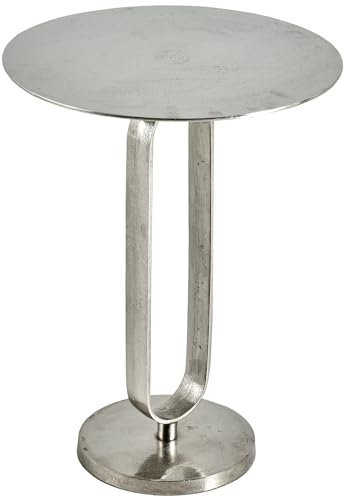 Riess Ambiente Beistelltisch Elegance 45cm - Silber - Metall | hochwertig, 30 kg Belastbarkeit, für Schlafzimmer, wohnaccessoire, eleganter Look
